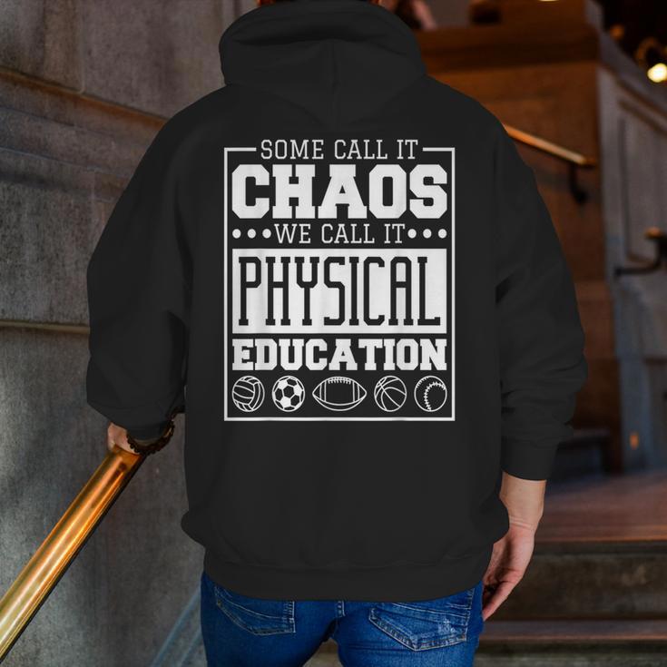Physical Education s For Pe Teachers And Students Men Zip Up Hoodie Back Print, Pe Teacher Hoodies, funny gift