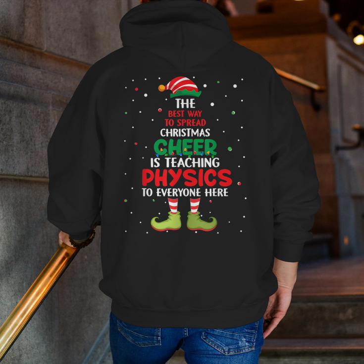 Physics Teacher Christmas Elf Christmas Cheer Men Zip Up Hoodie Back Print, funny gift Physics Teacher Christmas Elf Christmas Cheer Men Zip Up Hoodie Back Print, funny gift