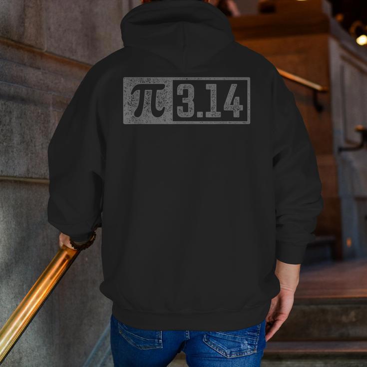 Pi Shirt For Teacher Vintage 314 Pi Digits Happy Pi Day Men Zip Up Hoodie Back Print, funny gift