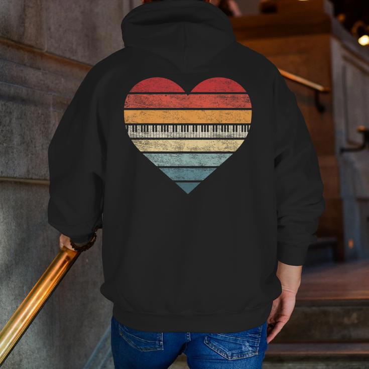 Pianist Retro Sunset Piano Keyboard Player Teacher Men Zip Up Hoodie Back Print, funny gift Pianist Retro Sunset Piano Keyboard Player Teacher Men Zip Up Hoodie Back Print, funny gift