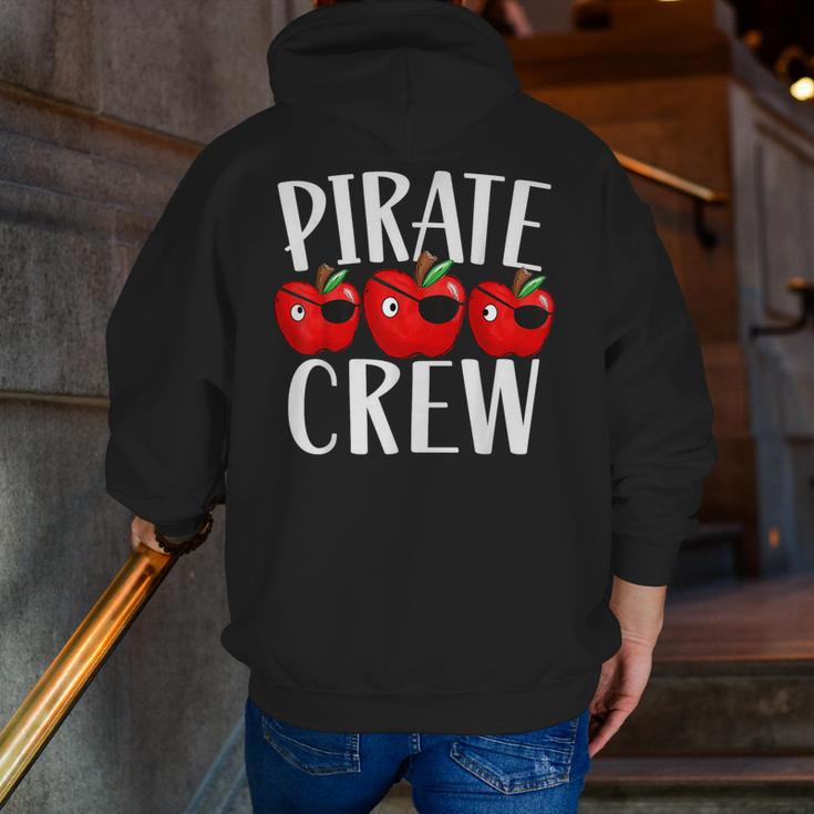 Pirate Crew Pirate Teacher Team Squad Talk Like A Pirate Day For Men Women Kids Men Zip Up Hoodie Back Print, funny gift