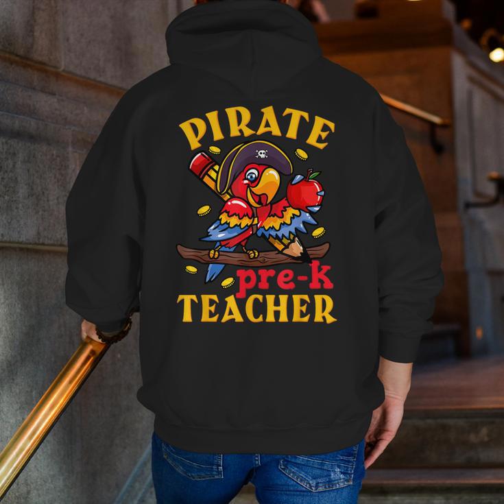 Pirate Pre-K Teacher Preschool Halloween Men Zip Up Hoodie Back Print, funny gift Pirate Pre-K Teacher Preschool Halloween Men Zip Up Hoodie Back Print, funny gift