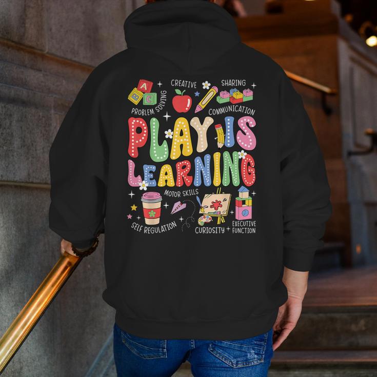 Play Is Learning Teacher First Day Of School Back To School Men Zip Up Hoodie Back Print, funny gift Play Is Learning Teacher First Day Of School Back To School Men Zip Up Hoodie Back Print, funny gift