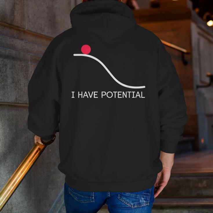I Have Potential Energy Physics Science Teachers Men Zip Up Hoodie Back Print, Science Teacher Hoodies, funny gift