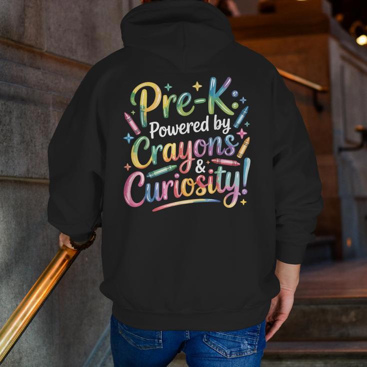 Pre-K Crayons & Curiosity Preschool Teachers Life Tie Dye Men Zip Up Hoodie Back Print, funny gift Pre-K Crayons & Curiosity Preschool Teachers Life Tie Dye Men Zip Up Hoodie Back Print, funny gift