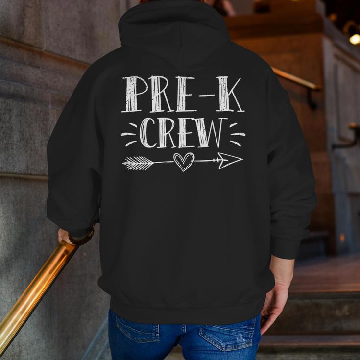 Pre-K Crew 1st Day Of School Pre-K Teacher Team Men Zip Up Hoodie Back Print, funny gift Pre-K Crew 1st Day Of School Pre-K Teacher Team Men Zip Up Hoodie Back Print, funny gift