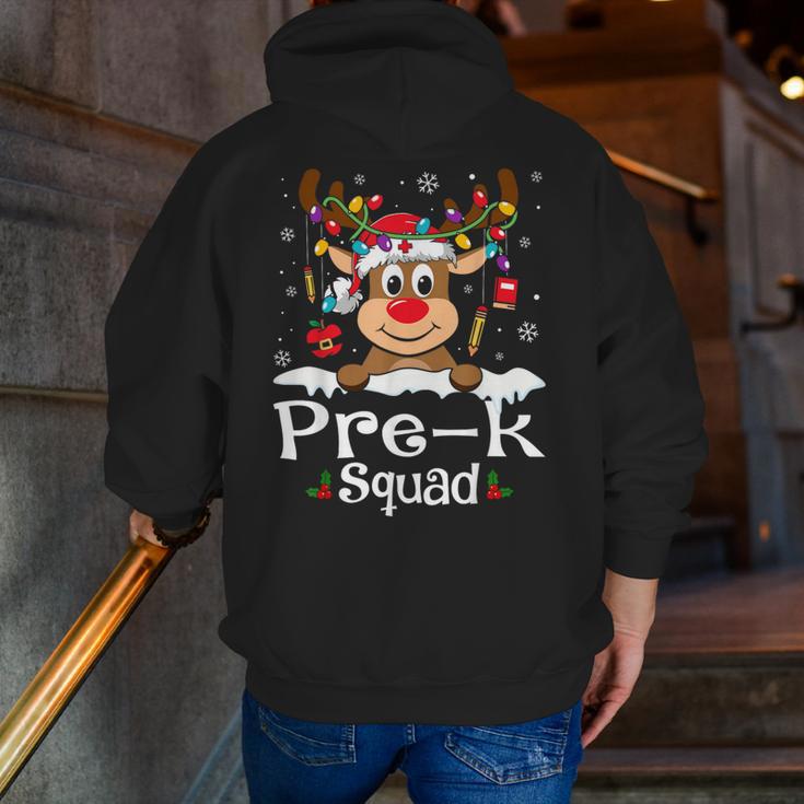 Pre-k Teacher Squad Reindeer Teacher Christmas Men Zip Up Hoodie Back Print, funny gift Pre-k Teacher Squad Reindeer Teacher Christmas Men Zip Up Hoodie Back Print, funny gift