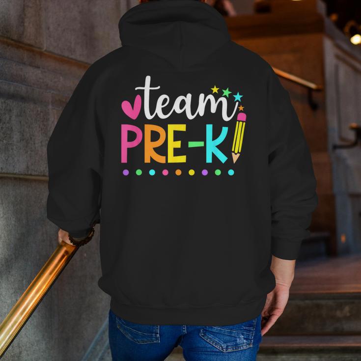 Pre-k Team Pencil Teacher Student Back To School Girls Men Zip Up Hoodie Back Print, funny gift Pre-k Team Pencil Teacher Student Back To School Girls Men Zip Up Hoodie Back Print, funny gift