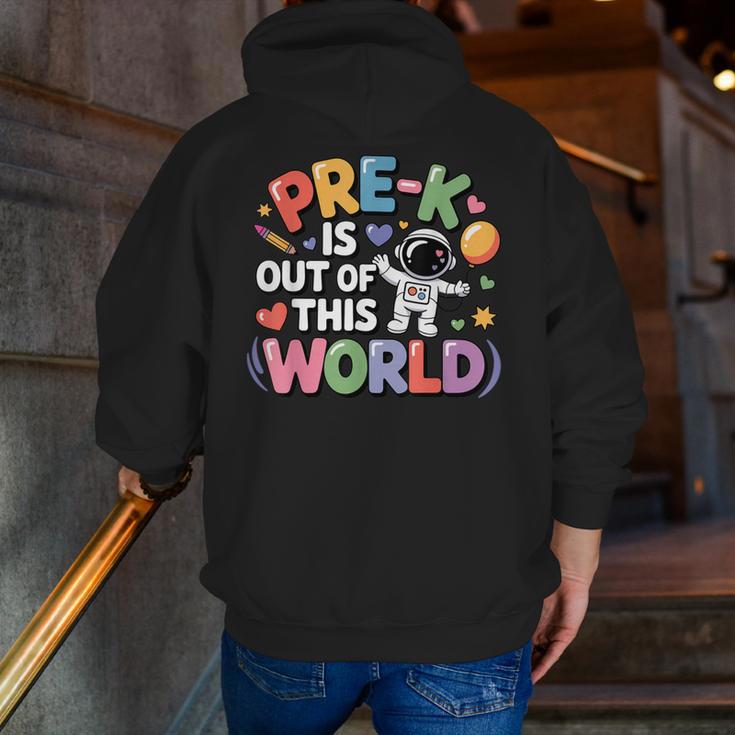 Pre-K Is Out Of This World Space Planets Teacher Men Zip Up Hoodie Back Print, funny gift Pre-K Is Out Of This World Space Planets Teacher Men Zip Up Hoodie Back Print, funny gift