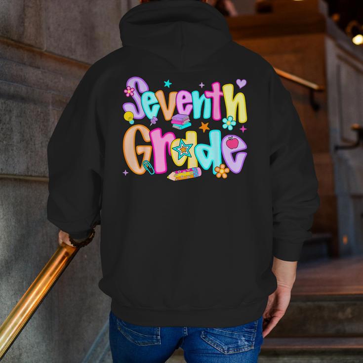 Preppy Seventh Grade Back To School 7th Grade Teachers Girls Men Zip Up Hoodie Back Print, funny gift Preppy Seventh Grade Back To School 7th Grade Teachers Girls Men Zip Up Hoodie Back Print, funny gift