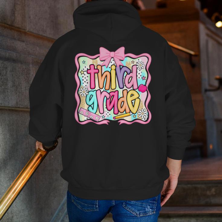 Preppy Third Grade Back To School Teacher Girl Kid Men Zip Up Hoodie Back Print, funny gift Preppy Third Grade Back To School Teacher Girl Kid Men Zip Up Hoodie Back Print, funny gift