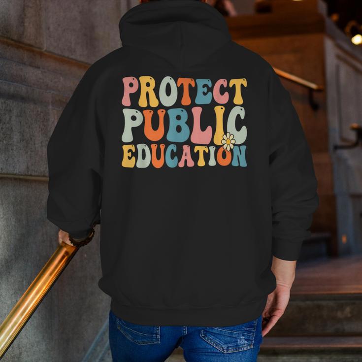 Protect Public Education Public Teacher School Men Zip Up Hoodie Back Print, funny gift
