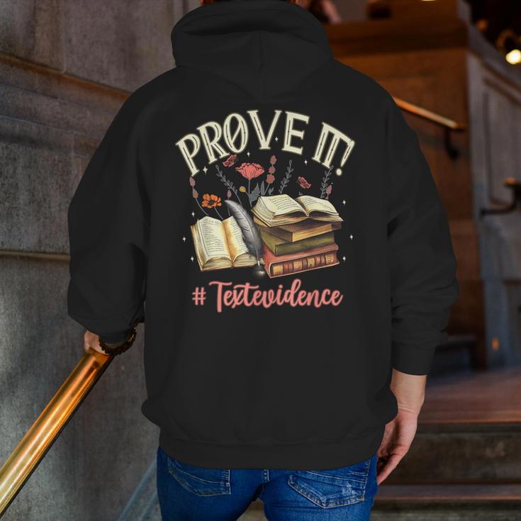 Prove It Reading Teacher Text Evidence Book Lover Student Men Zip Up Hoodie Back Print, funny gift Prove It Reading Teacher Text Evidence Book Lover Student Men Zip Up Hoodie Back Print, funny gift