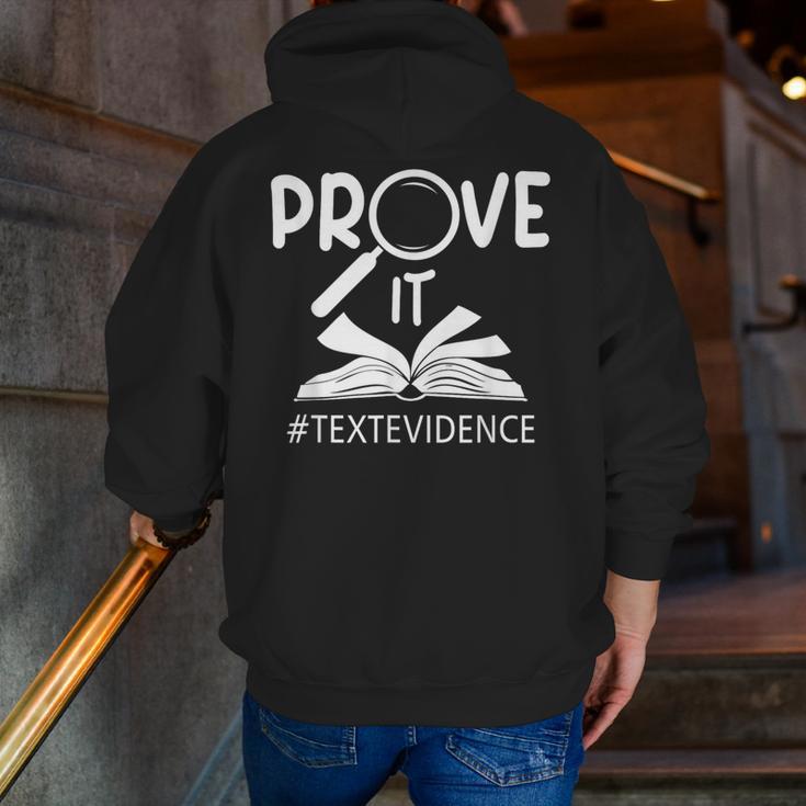 Prove It Text Evidences Reading Teacher First Day Of School Men Zip Up Hoodie Back Print, funny gift Prove It Text Evidences Reading Teacher First Day Of School Men Zip Up Hoodie Back Print, funny gift