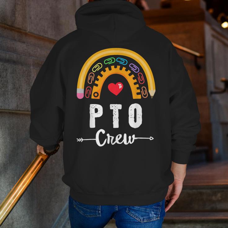 PTO Crew Parent School Volunteer Board Mom Parent Teacher Men Zip Up Hoodie Back Print, funny gift PTO Crew Parent School Volunteer Board Mom Parent Teacher Men Zip Up Hoodie Back Print, funny gift
