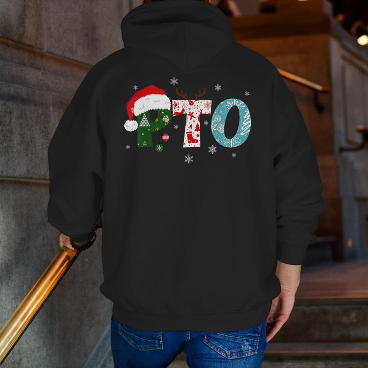 PTO Santa Hat Reindeer Parent Teacher Organization Christmas Men Zip Up Hoodie Back Print, funny gift PTO Santa Hat Reindeer Parent Teacher Organization Christmas Men Zip Up Hoodie Back Print, funny gift