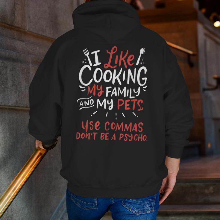 Punctuation Saves Lives I English Grammar Teacher Men Zip Up Hoodie Back Print, English Teacher Hoodies, funny gift