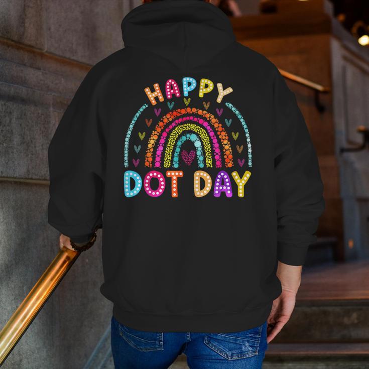 Rainbow Happy Dot Day Shirts Teacher Kids September 15th Men Zip Up Hoodie Back Print, funny gift Rainbow Happy Dot Day Shirts Teacher Kids September 15th Men Zip Up Hoodie Back Print, funny gift