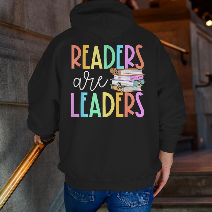 Readers Are Leaders Reading Book Lovers Teacher Women Kids Men Zip Up Hoodie Back Print, funny gift Readers Are Leaders Reading Book Lovers Teacher Women Kids Men Zip Up Hoodie Back Print, funny gift