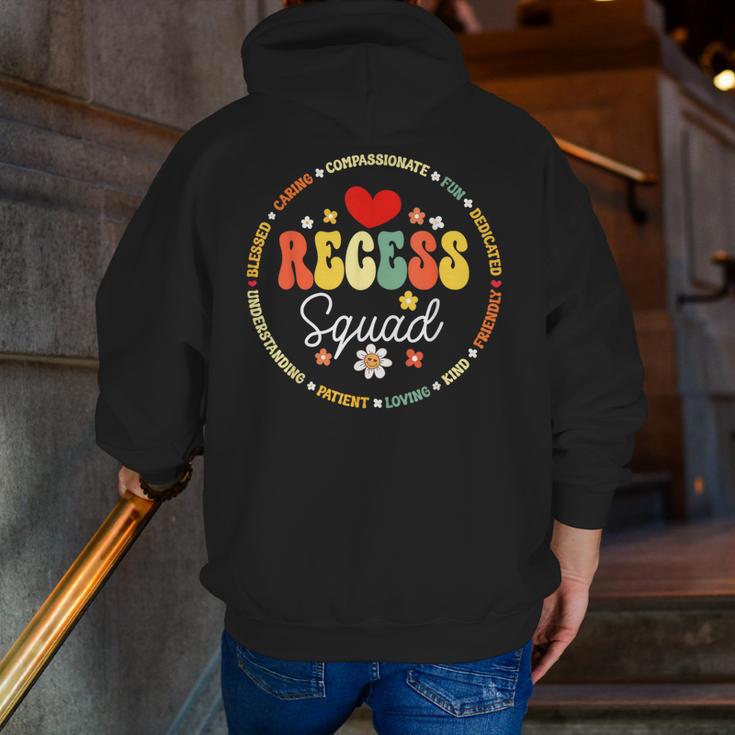 Recess Squad Crew Teachers Students Monitor Back To School Men Zip Up Hoodie Back Print, funny gift Recess Squad Crew Teachers Students Monitor Back To School Men Zip Up Hoodie Back Print, funny gift