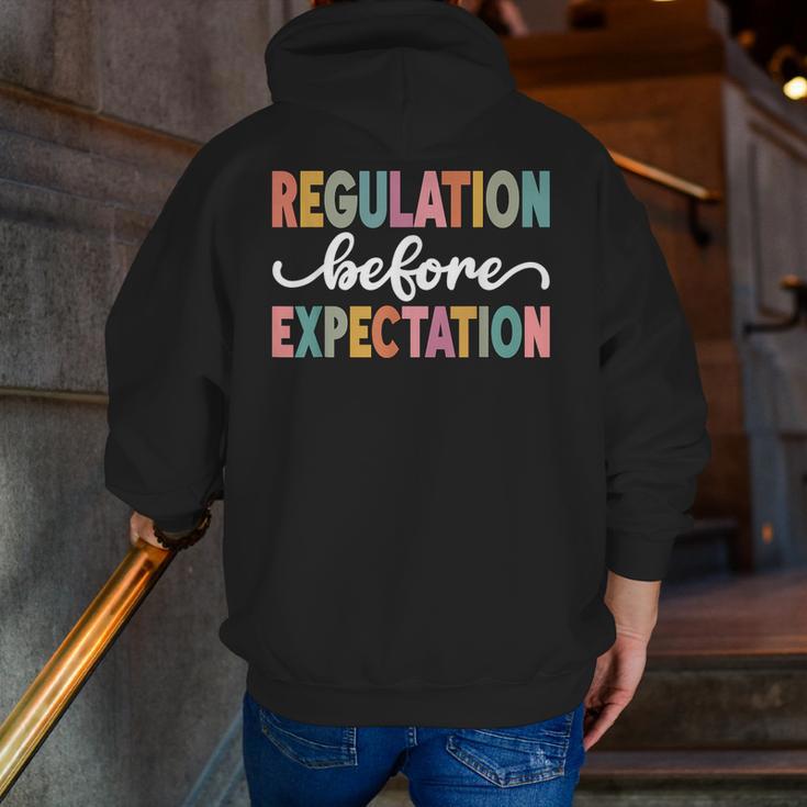 Regulation Before Expectation Cute ABA SPED Teacher Therapy Men Zip Up Hoodie Back Print, funny gift Regulation Before Expectation Cute ABA SPED Teacher Therapy Men Zip Up Hoodie Back Print, funny gift