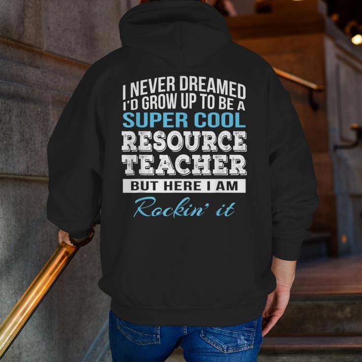 Resource Teacher Tshirt Men Women Men Zip Up Hoodie Back Print, funny gift