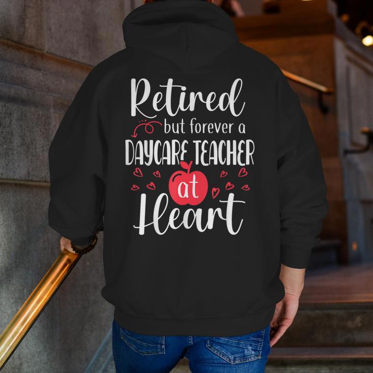 Retired Daycare Teacher Retirement For Daycare Teacher Men Zip Up Hoodie Back Print, funny gift Retired Daycare Teacher Retirement For Daycare Teacher Men Zip Up Hoodie Back Print, funny gift