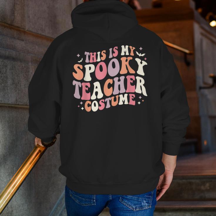 Retro Halloween This Is My Spooky School Teacher Costume Men Zip Up Hoodie Back Print, funny gift Retro Halloween This Is My Spooky School Teacher Costume Men Zip Up Hoodie Back Print, funny gift