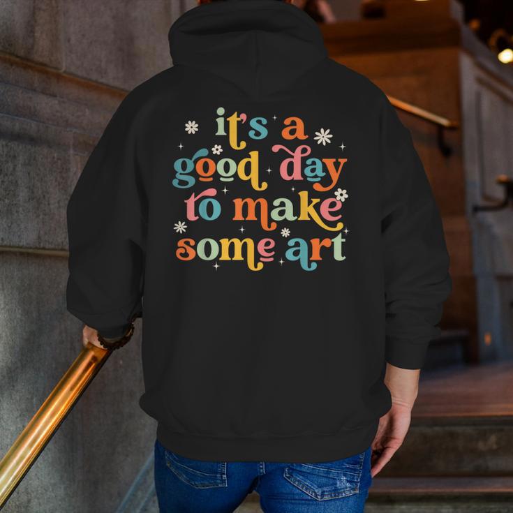 Retro It's a Good Day To Make Some Art Teacher Student Men Zip Up Hoodie Back Print, funny gift Retro It's a Good Day To Make Some Art Teacher Student Men Zip Up Hoodie Back Print, funny gift