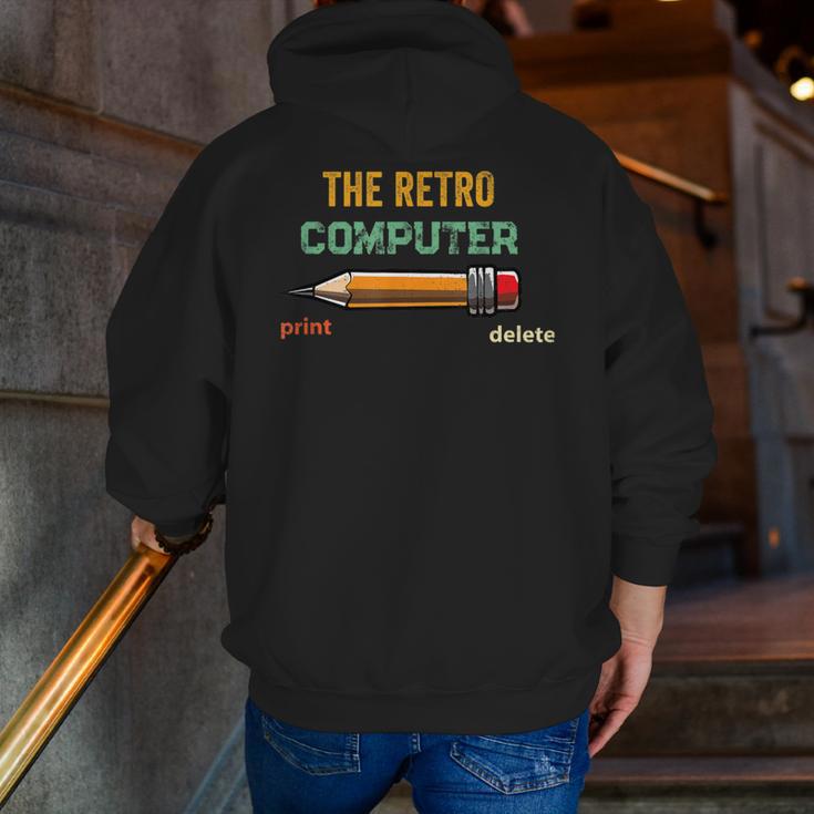 Retro Old-School Computer Pencil Tech Teacher Men Zip Up Hoodie Back Print, Retro Computer Hoodies, funny gift Retro Old-School Computer Pencil Tech Teacher Men Zip Up Hoodie Back Print, Retro Computer Hoodies, funny gift