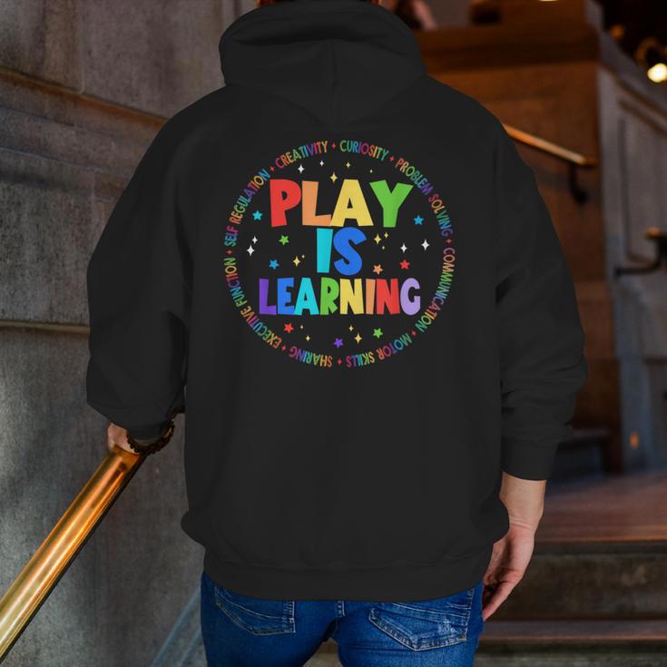 Retro Play Is Learning Teacher Back To School Men Zip Up Hoodie Back Print, funny gift Retro Play Is Learning Teacher Back To School Men Zip Up Hoodie Back Print, funny gift