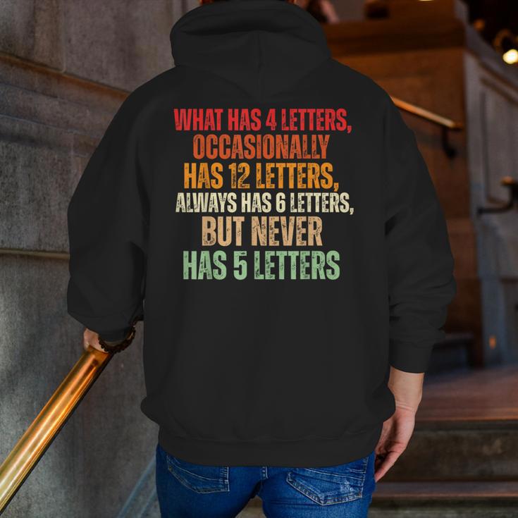 Riddle Wordplay Joke For Grammar Nerds And Teachers Men Zip Up Hoodie Back Print, funny gift Riddle Wordplay Joke For Grammar Nerds And Teachers Men Zip Up Hoodie Back Print, funny gift