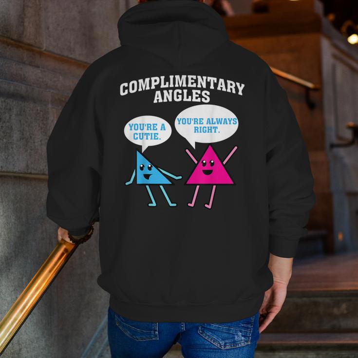 Right Acute Triangle Math Teacher Cool Geometry Men Zip Up Hoodie Back Print, funny gift