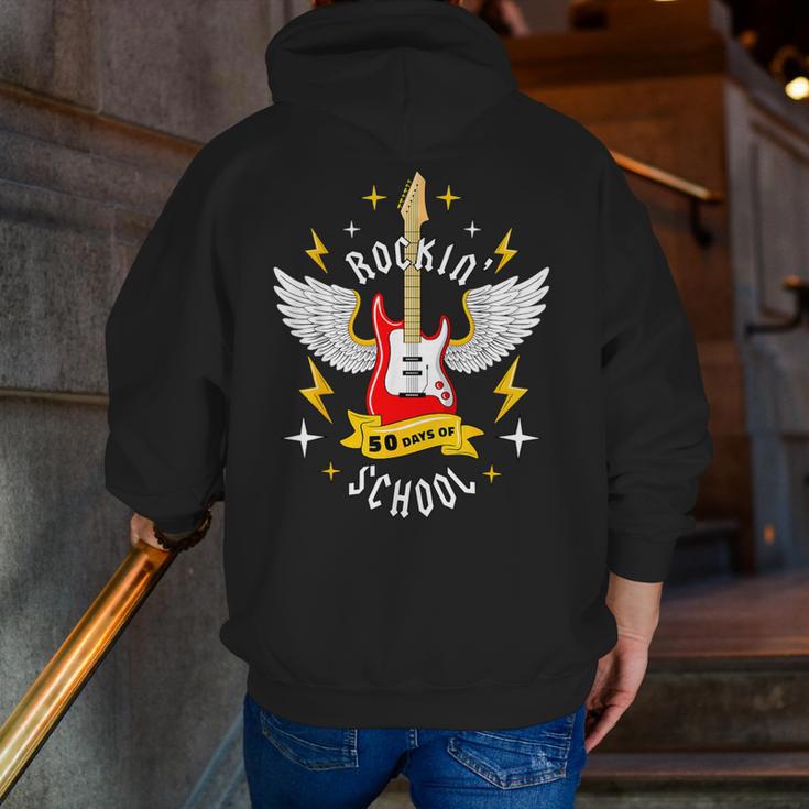 Rockin 50 Days Of School 50th Day Of School Teacher Student Men Women Girls Kids Men Zip Up Hoodie Back Print, funny gift