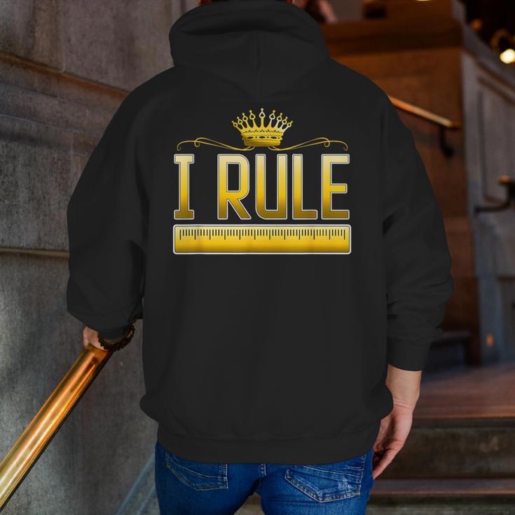 I Rule Math Ruler Mathematics Pun Math Teacher Men Women Girls Kids Men Zip Up Hoodie Back Print, funny gift I Rule Math Ruler Mathematics Pun Math Teacher Men Women Girls Kids Men Zip Up Hoodie Back Print, funny gift