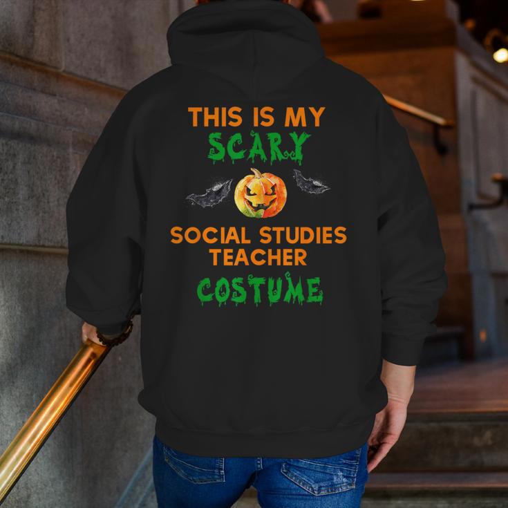 My Scary Social Studies Teacher Costume Halloween Men Women Men Zip Up Hoodie Back Print, funny gift My Scary Social Studies Teacher Costume Halloween Men Women Men Zip Up Hoodie Back Print, funny gift