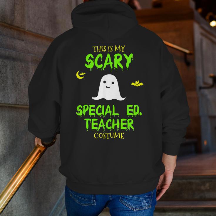 Scary Special Education Ed Teacher Costume Halloween Easy Men Zip Up Hoodie Back Print, funny gift Scary Special Education Ed Teacher Costume Halloween Easy Men Zip Up Hoodie Back Print, funny gift