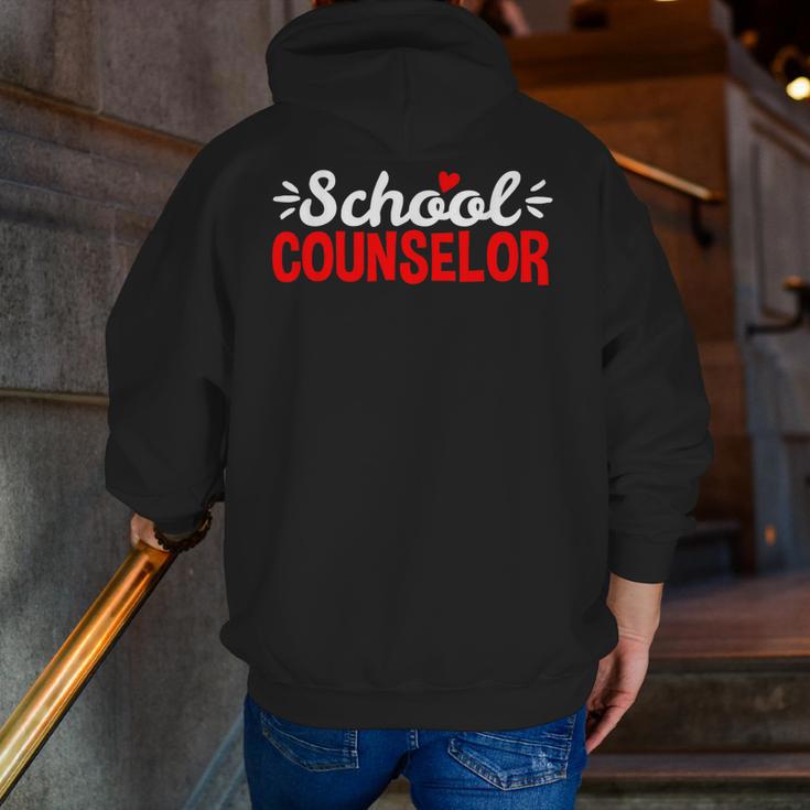 School Counselor Teacher Guidance Counseling For Men Women Kids Men Zip Up Hoodie Back Print, funny gift School Counselor Teacher Guidance Counseling For Men Women Kids Men Zip Up Hoodie Back Print, funny gift