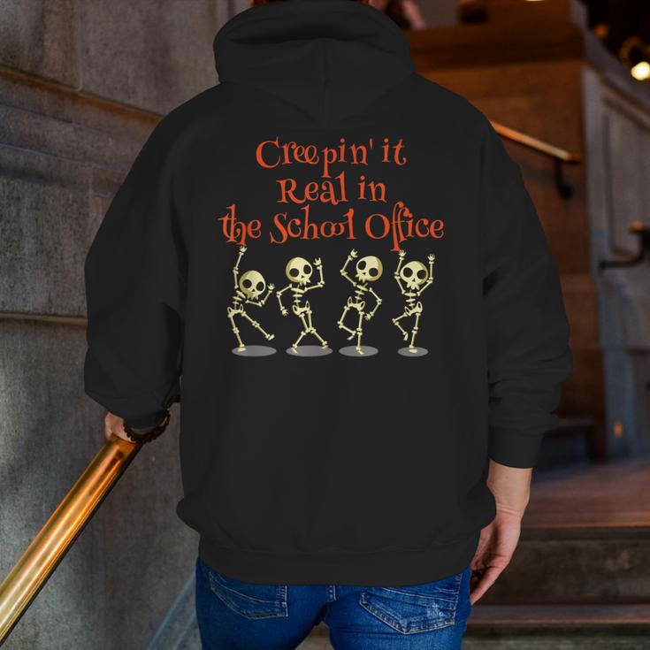 School Office Clerk Creepin' It Real HALLOWEEN Teacher Shirt Men Zip Up Hoodie Back Print, funny gift School Office Clerk Creepin' It Real HALLOWEEN Teacher Shirt Men Zip Up Hoodie Back Print, funny gift