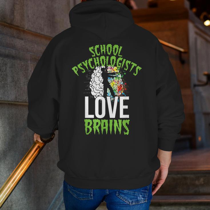 School Psychologists Love Brains Halloween Teacher Counselor Men Zip Up Hoodie Back Print, funny gift School Psychologists Love Brains Halloween Teacher Counselor Men Zip Up Hoodie Back Print, funny gift