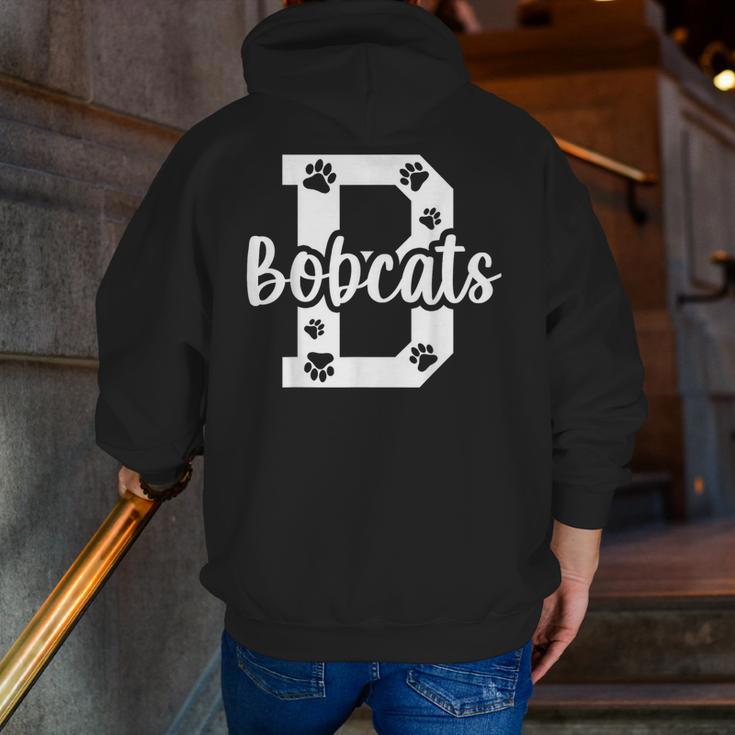 School Spirit Mascot Bobcats Back To School Teacher Student Men Zip Up Hoodie Back Print, funny gift