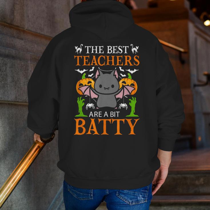 School Teacher A Bit Batty Teaching Bat Halloween Costume Men Zip Up Hoodie Back Print, funny gift School Teacher A Bit Batty Teaching Bat Halloween Costume Men Zip Up Hoodie Back Print, funny gift