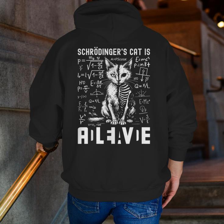 Schrodinger's Cat Dead And Alive Physics Teacher Men Zip Up Hoodie Back Print, funny gift Schrodinger's Cat Dead And Alive Physics Teacher Men Zip Up Hoodie Back Print, funny gift