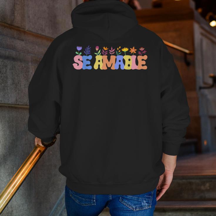 Se Amable Be Kind In Spanish Groovy Teacher Flowers Men Zip Up Hoodie Back Print, Groovy Teacher Hoodies, funny gift Se Amable Be Kind In Spanish Groovy Teacher Flowers Men Zip Up Hoodie Back Print, Groovy Teacher Hoodies, funny gift
