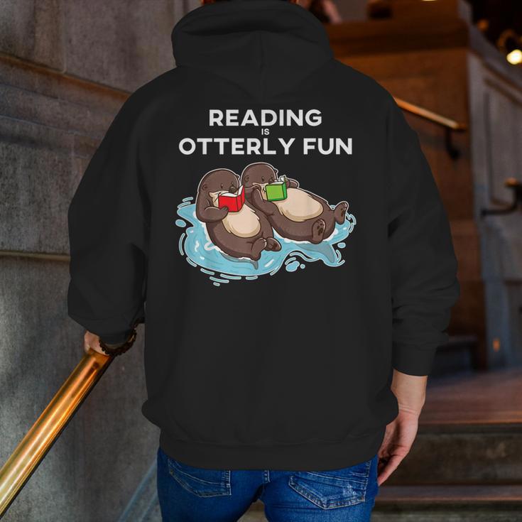Sea Otter Book Reading Shirt For Bookworm Teachers Men Zip Up Hoodie Back Print, funny gift Sea Otter Book Reading Shirt For Bookworm Teachers Men Zip Up Hoodie Back Print, funny gift