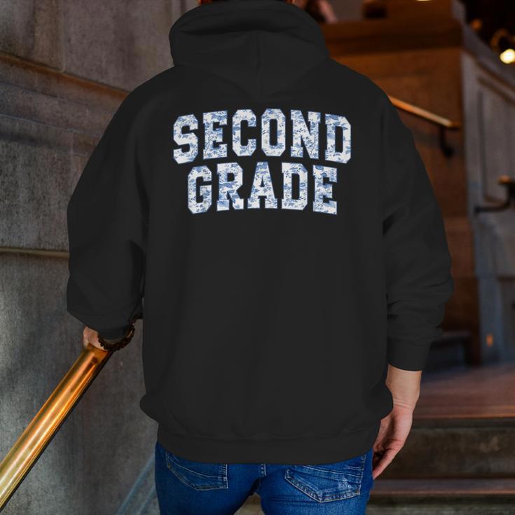 Second Grade Floral Blue Back To School 2nd Grade Teacher Men Zip Up Hoodie Back Print, 2nd Grade Teacher Hoodies, funny gift Second Grade Floral Blue Back To School 2nd Grade Teacher Men Zip Up Hoodie Back Print, 2nd Grade Teacher Hoodies, funny gift