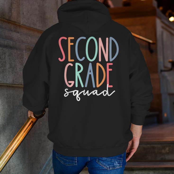 Second Grade Squad 2nd Grade Teacher Women Back To School Men Zip Up Hoodie Back Print, 2nd Grade Teacher Hoodies, funny gift