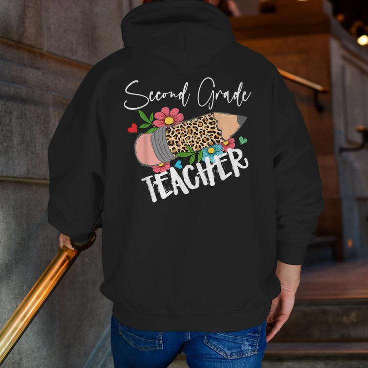 Second Grade Teacher Leopard Pencil 2nd Grade Women Teacher Men Zip Up Hoodie Back Print, 2nd Grade Teacher Hoodies, funny gift Second Grade Teacher Leopard Pencil 2nd Grade Women Teacher Men Zip Up Hoodie Back Print, 2nd Grade Teacher Hoodies, funny gift