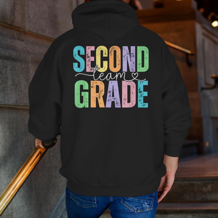 Second Grade Team Heart Teacher Student Back To School Girls Men Zip Up Hoodie Back Print, funny gift Second Grade Team Heart Teacher Student Back To School Girls Men Zip Up Hoodie Back Print, funny gift
