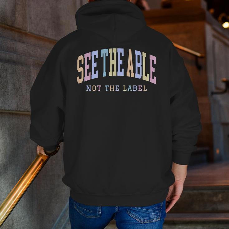 See The Able Not The Label Sped Ed Special Education Teacher Men Zip Up Hoodie Back Print, funny gift See The Able Not The Label Sped Ed Special Education Teacher Men Zip Up Hoodie Back Print, funny gift